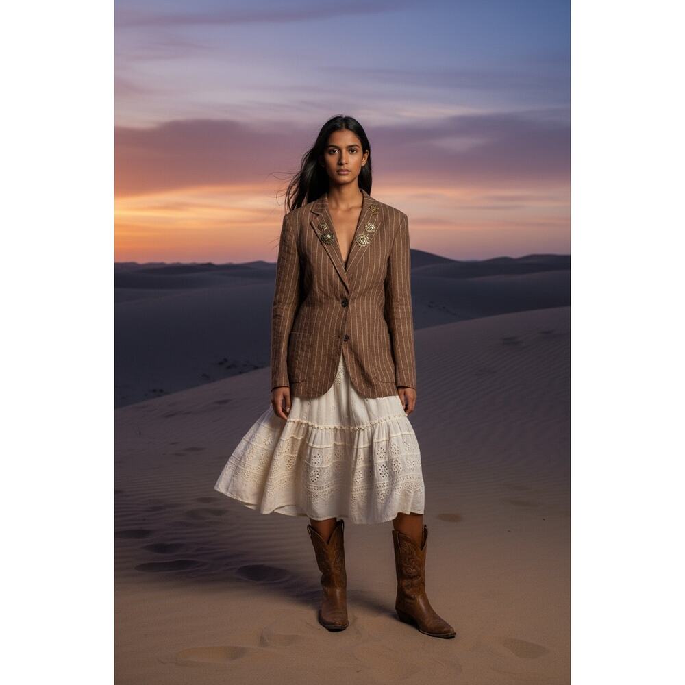 LAB 001 Brown Pinstripe Italian Blazer –Unisex 50IT/40US(Sz:W-14/XL)–NWT-Ret$650